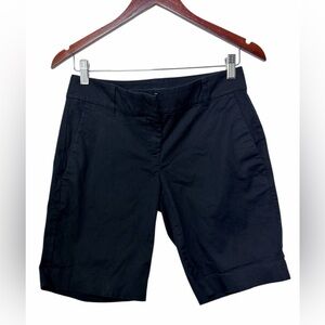 Ann Taylor Black Bermuda Cotton Shorts Size 0